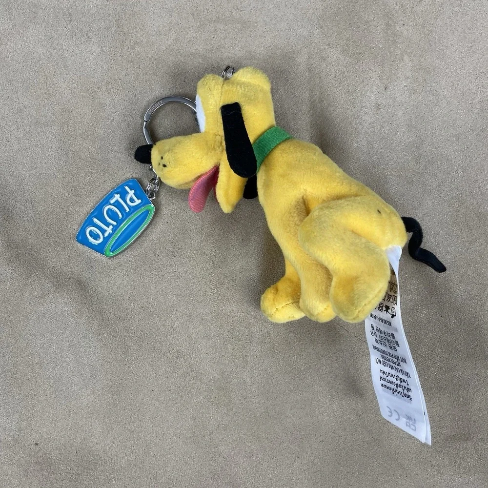 2023 Disney Parks Pluto Plush Keychain & Dog Bowl Bag Charm Used
